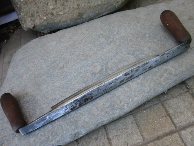 Vintage Wood Tool French Rey Garanti Large Plane Draw Knife Spokeshave Good Cut