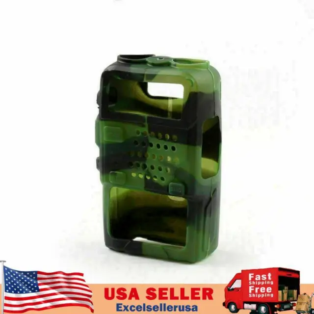 Rubber Soft Handheld Case Holster For BaoFeng UV-5R/5RA/5RE Plus Radio Green US