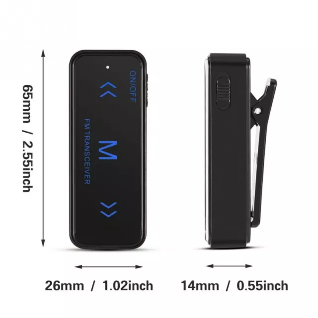 NUEVO 1 Par Mini Walkie Talkie 3W 400-470MHz Auriculares Transceptores 3