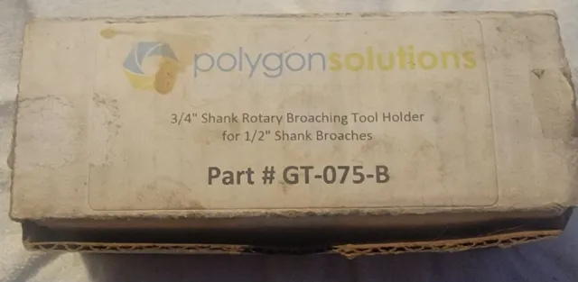 3/4" Polygon Solutions Rotary Broaching Tool Holder for 1/2" Shank Broaches