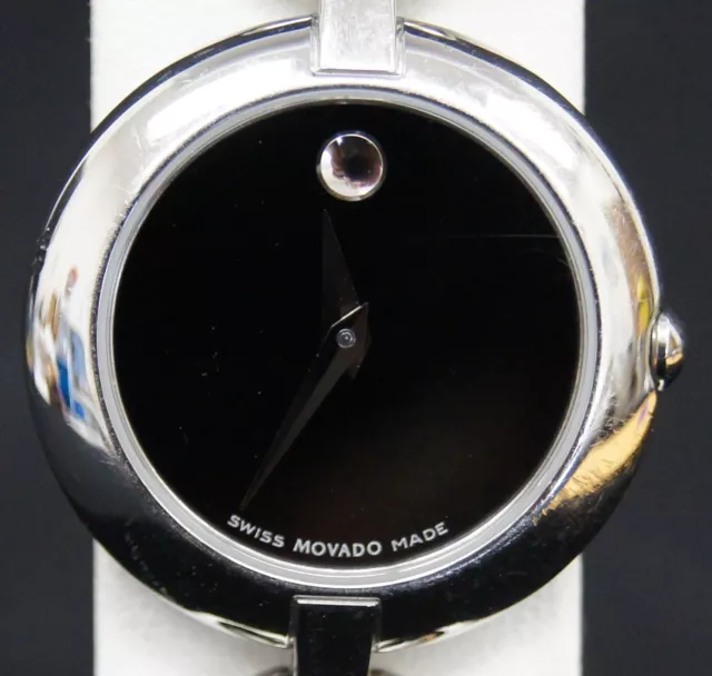 Orologio Donna MOVADO 84 E4 1830 Amorosa Quadrante Nero Tutto Inox 26mm Quarzo 3