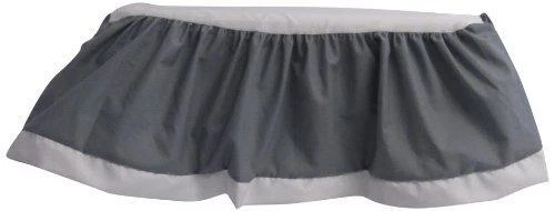 Baby Doll Bedding Regal nuetral Crib Skirt/Dust Ruffle, Grey