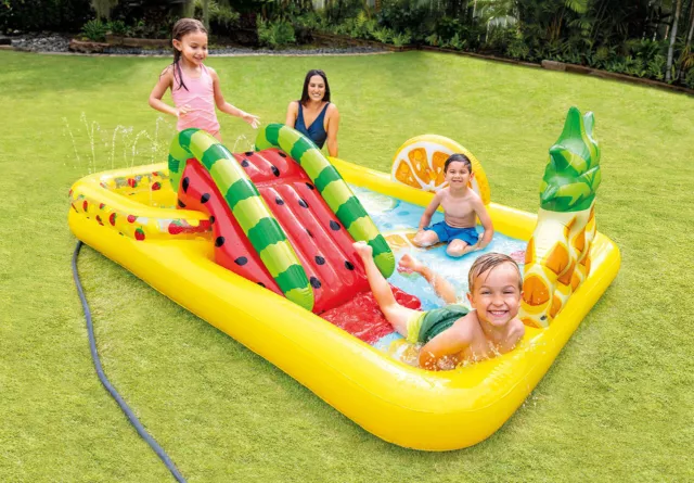 Intex Kids Inflatable Play Centre Fruit N Fun Swimming Pool Water Fun N Slide