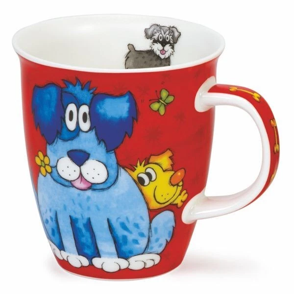 Mother Of Dogs - Tazza Da Caffè In Ceramica 312 Ml, Design Simpatico Su Due Lati, Regalo Perfetto Per Amanti Dei Cani, Adatta A Microonde E Lavastoviglie, Decorata A Mano UK