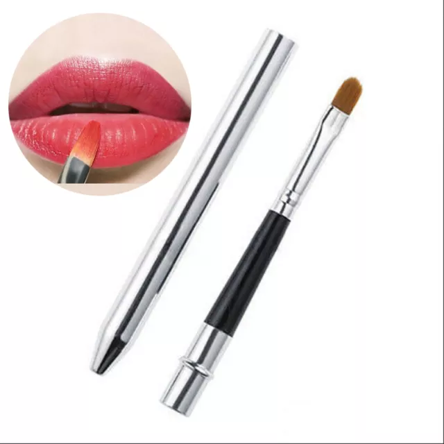New Pro Makeup Lip Brush Portable Retractable Cosmetic Tool Lipstick GlossH-lk