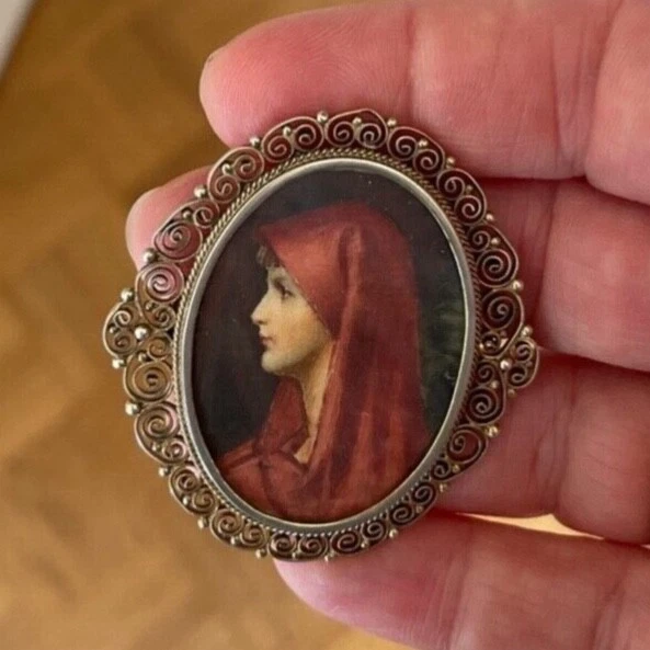 ANCIENNE PEINTURE PORTRAIT Femme Fleurs Art Nouveau Signée J. Dupont
