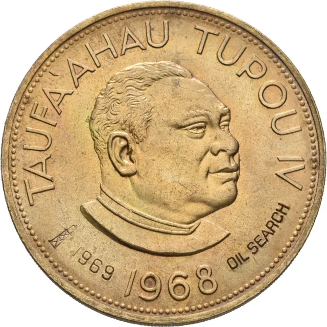 Paanga Tonga Taufaahau Tupou IV., 1968 Bronze 39 mm/ 28,4 g  Original  #ZK402
