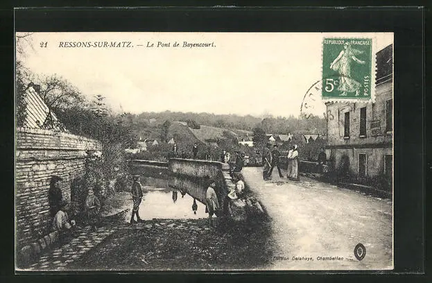 CPA Ressons-sur-Matz, Le Pont de Bayencourt