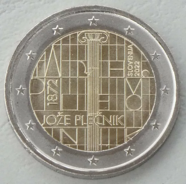 2 Euro Gedenkmünze Slowenien 2022 Joze Plecnik unz.