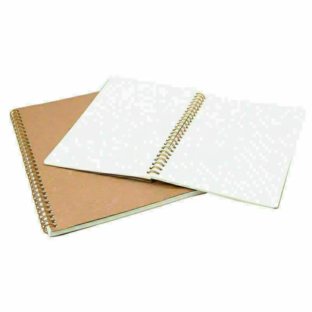A5 B5 Journal Notebook Kraft Paper Schematic Hardcover Cardboard Dot Grid Spiral