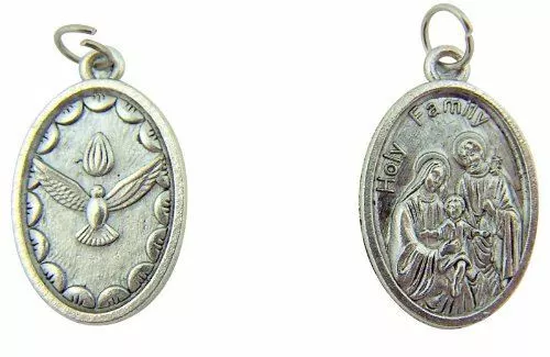 CB Catholic Keepsake Gift Lead Free Zinc Alloy 1 Inch The Holy Family Virgin Mar