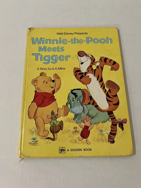 VINTAGE BIG GOLDEN BOOK WALT DISNEY WINNIE THE POOH MEETS TIGGER 1972 5th print