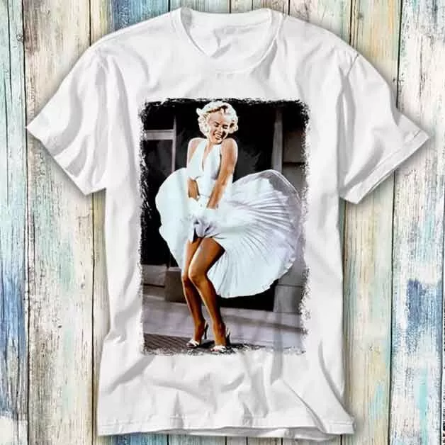 Marilyn Monroe Scene of Her Skirt Blowing Up T Shirt Meme Gift Top Tee 1402