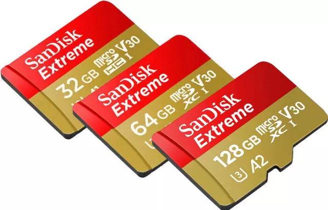 SanDisk Extreme A2 A1 190MB/s 256GB 128GB 64GB 32GB micro SD SDXC Card Lot C10