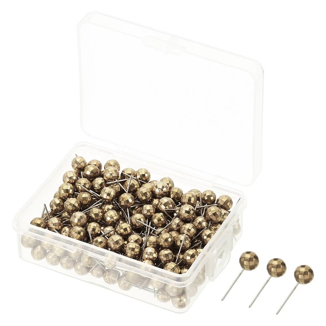 Pressione Spille,200pz Rotondo Testa Decorativo,Oro