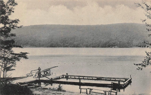 New York NY   FERN ROCK~YWCA CAMP Lake Tiorati~Harriman State Park 1947 Postcard