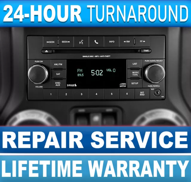 2007-2018 Dodge Jeep Chrysler RAM Radio Mail-In Repair Service 24Hour Turnaround