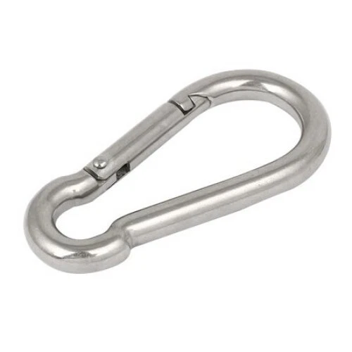 Mousqueton Acier Inox V4A 6 X 60 MM Mousqueton Feuerwehrkarabiner