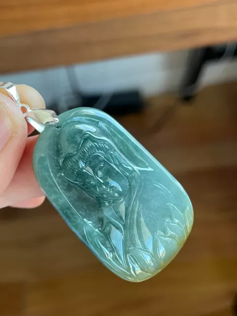 100% untreated Genuine Burmese Grade A Jade Pendant Jadeite 純天然翡翠A貨 3