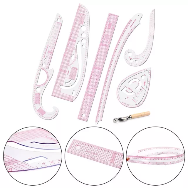 Practical Plastic Sewing Ruler Set for Clothing Cutting and Pattern Drawing