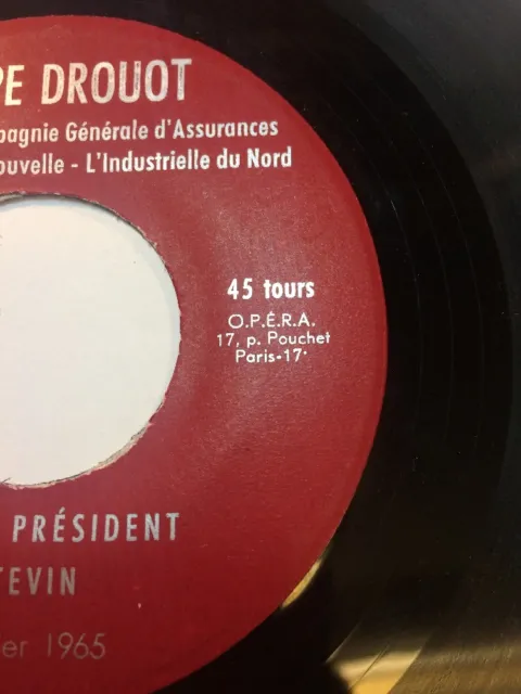 1965 Disque parlé Vœux Discours Georges TATTEVIN -Groupe DROUOT Assurances AXA 3