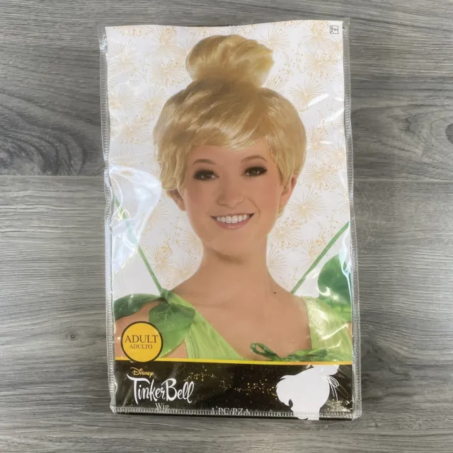Tinker Bell Wig Womens Peter Pan Costume Adult Blonde Cosplay Disney New