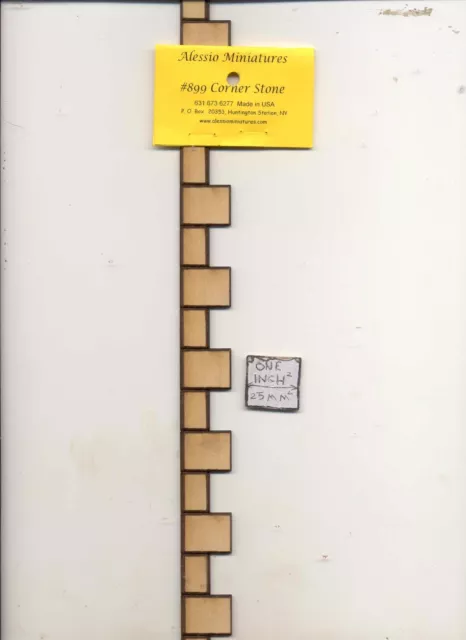 Quoin 30"  - Corner Stone -  899 - basswood  dollhouse miniature 1:12 scale USA