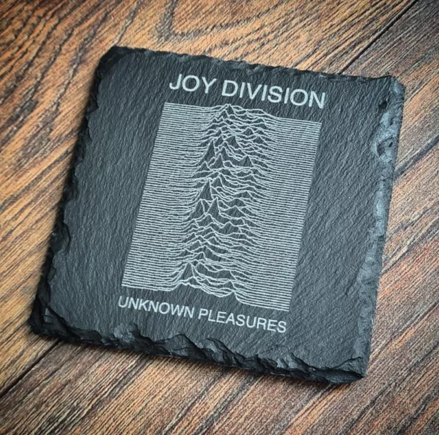 Joy Division Unknown Pleasures Slate Coaster Laser Engraved Coffee Tea Gift