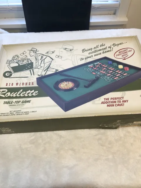 Wembley Big Winner Roulette Table-Top Game 20”X12”X2.25” -Bring all excitement