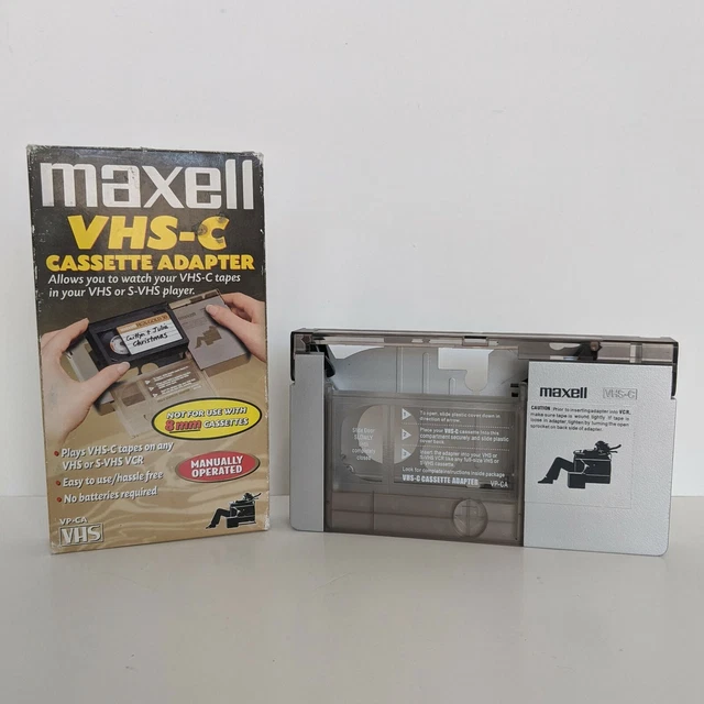 VINTAGE MAXELL VHS Video Cassette Adapter for VHSC Videotapes VCR VP