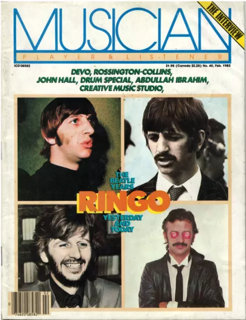 Musician Magazine February 1982 Ringo Starr Beatles DEVO John Hall Rossington
