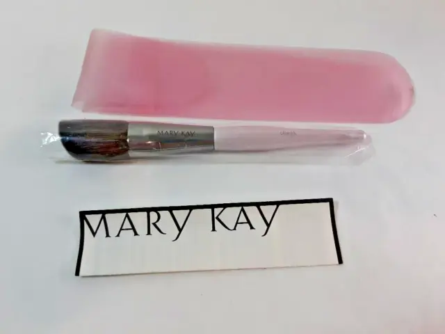 New in Sleeve Mary Kay Black Cheek Color Blush Brush w/ Instuctions ~Ships FREE