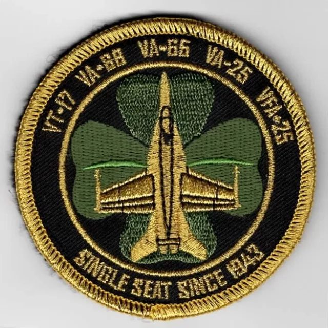 Navy Vfa-25 Single Seat Since 1943  Embroidered Hook & Loop  Jacket Patch