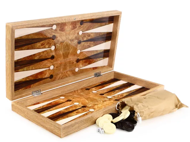 Wunderschöne Holz Backgammon Tavla Rosenholz Optik