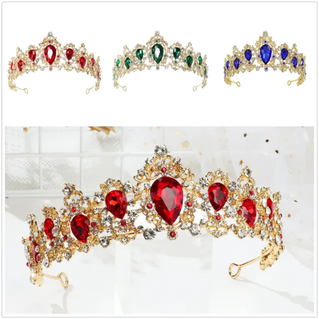 Capelli Royal Queen Crown fascia barocca vintage Rhinstone accessori tiara corona