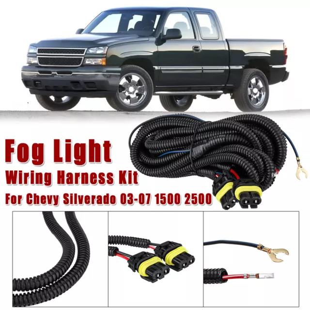 Fits Chevy Silverado Fog Light Wiring Harness Kit 2007 to 2013