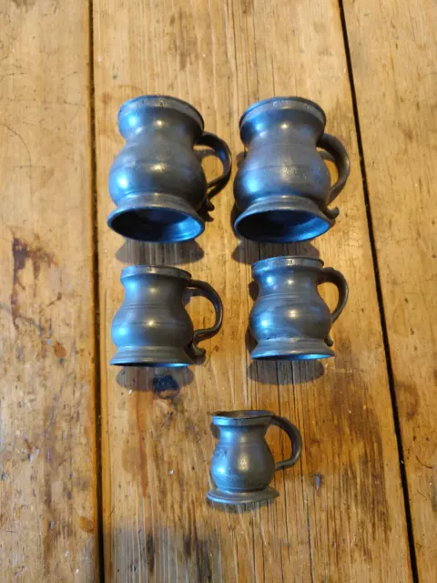 Antique Jugs Pewter - Job Lot