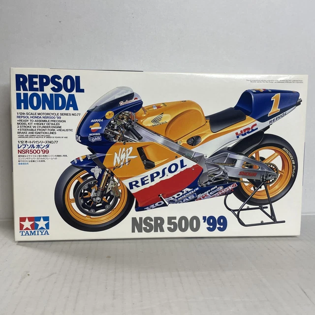 絶版　TAMIYA 1/12 レプソル ホンダ NSR500 98 + 99 1/12 Repsol Honda NSR500 '98 TAM14071 by Tamiya