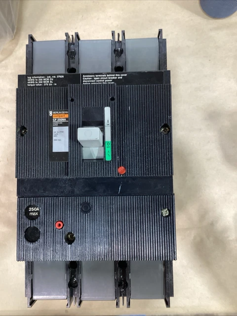 Merlin Gerin Compact CF 250NA #37402 250A 3P 480V Molded Case Switch Used Merlin Gerin Compact CF 250NA #37402 250A 3P 480V Molded Case Switch Used