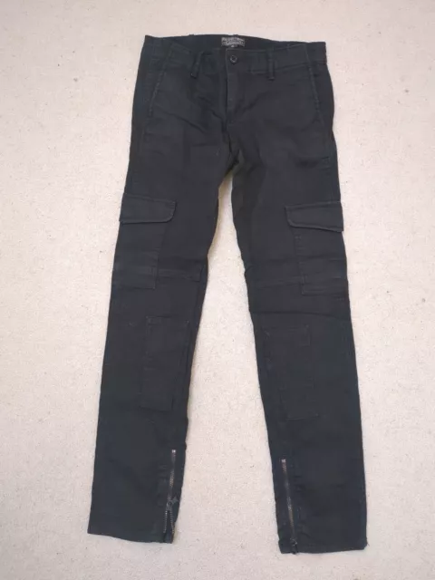 Ralph Lauren Womens Jeans Black Cargo Pants Skinny Stretch 26 XS