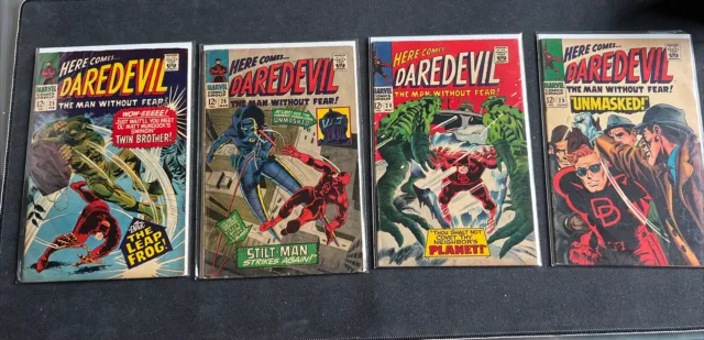 Daredevil #25, 26, 28, 29 Marvel Silver Age Comic Book Lot