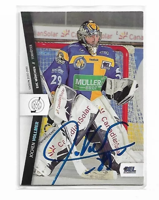 DEL - 2010-11 -Jochen Vollmer - EHC München #218 - Signiert