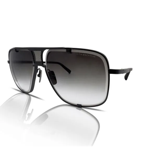 Dita Mach-Five Gafas de Sol DRX-2087-H-BLK Negro Hierro/Grises Degradadas