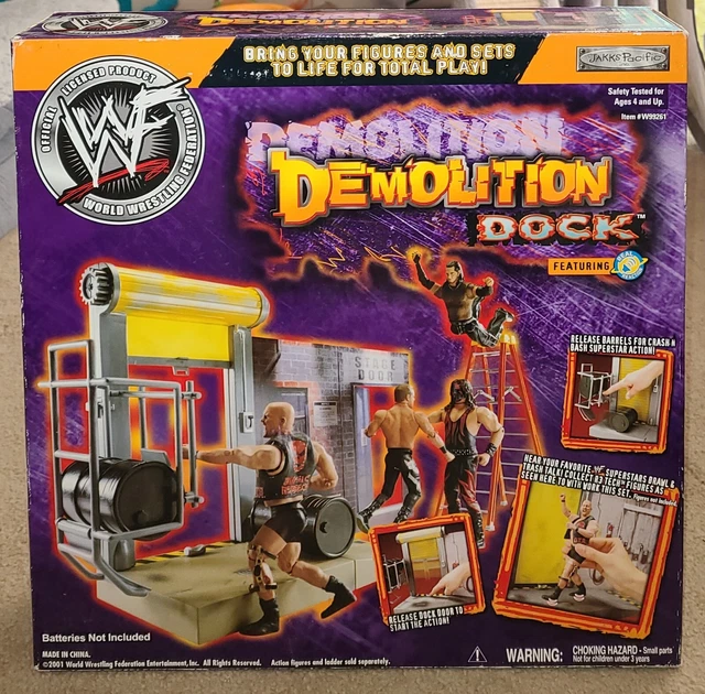 WWF DEMOLITION DOCK Jakks Pacific WWE Wrestling Playset R3 Tech