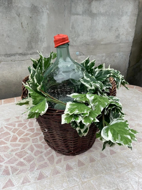 Weinballon 5 Liter grün Weinflasche Glasballon