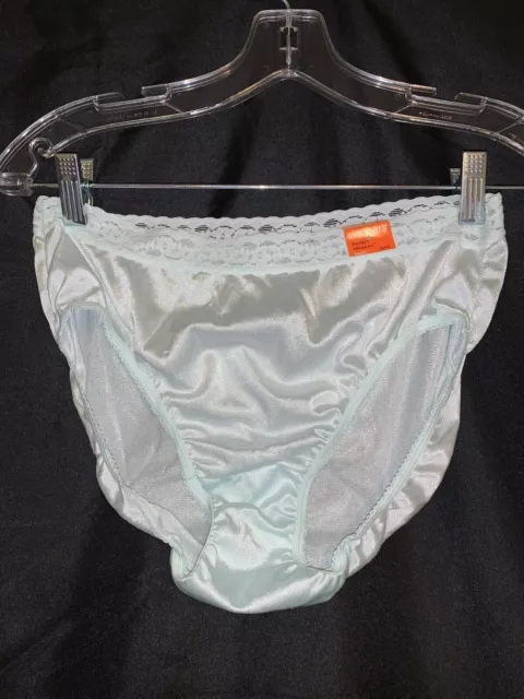 VINTAGE by WARNERS SILKY NYLON BIKINI PANTY sz 7 L