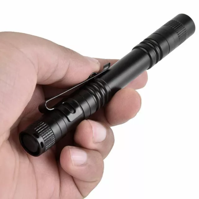 TACTICAL FLASHLIGHT SMALL LED Torch Light Mini Pen MICRO TINY Penlight