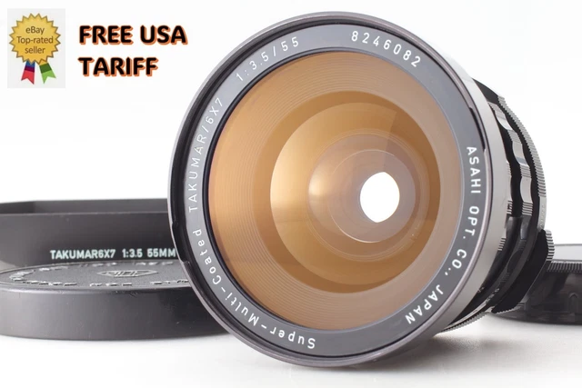 OPT MINT W/ Hood ] ASAHI PENTAX SUPER-TAKUMAR 6x7 55mm F/3.5 MF
