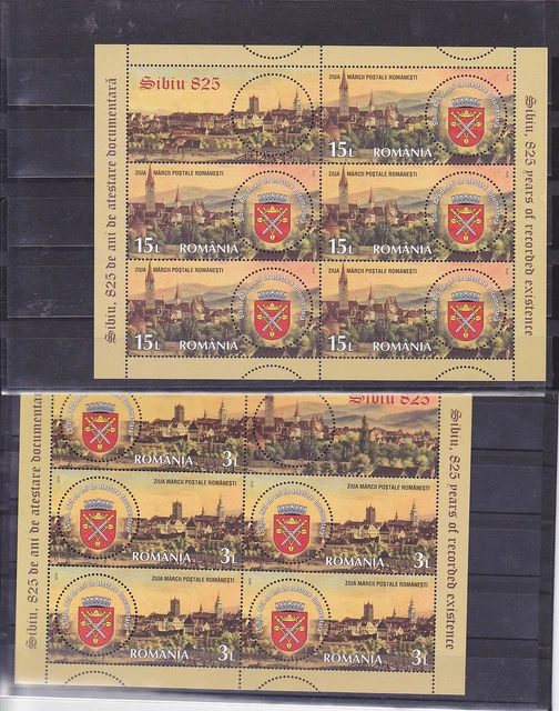 ROMANIA 2016 STAMPS Sibiu Castle Hermannstadt Nagyszeben SHEETS MNH POST