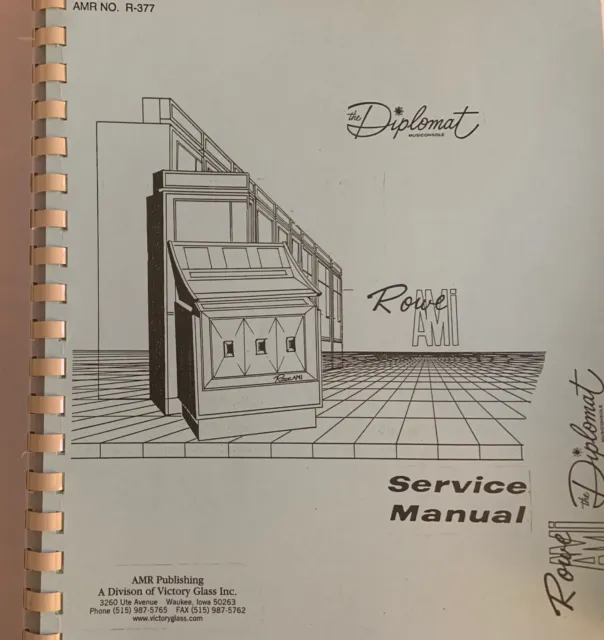 Original "Diplomat Rowe AMI 1963 Service Manual & Parts Catalog" AMR NO. R-377